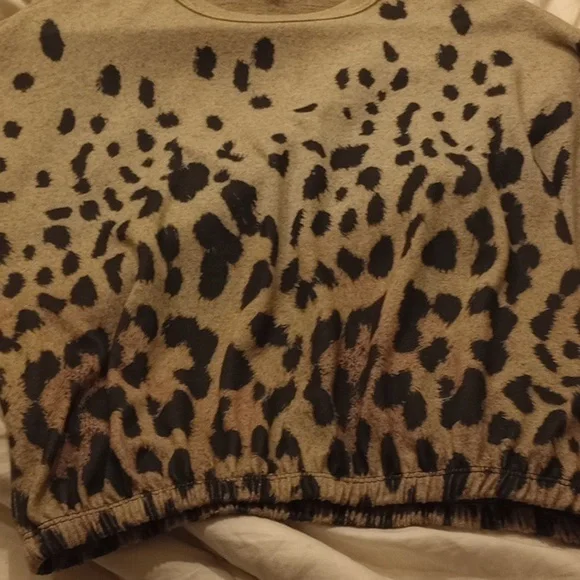 Gaze woman's blouson leopard print long sleeve top, size medium, leopard print - Picture 3 of 7